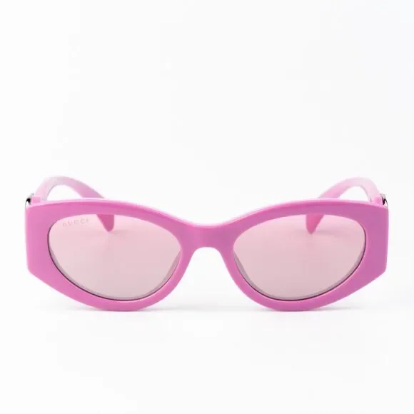 NEW Gucci GG1691S 003 Pink Mirror Women Oval Sunglasses GG 1691S - Picture 3 of 11